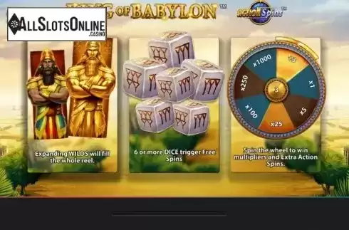 Start Screen. King of Babylon from Shuffle Master