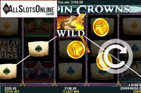 Win Screen 3. Kingspin Crowns from Slot Factory