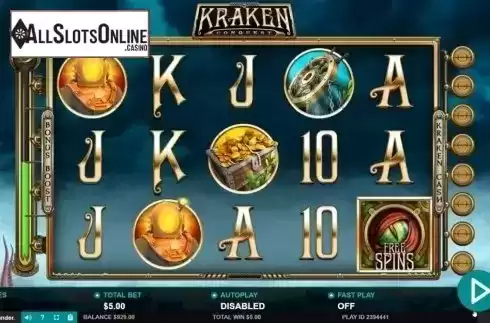 Reel Screen. Kraken Conquest from Leander Games