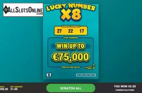 Game Screen 3. Lucky Number x8 from Hacksaw Gaming