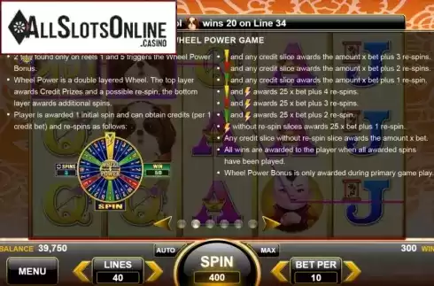Features 2. Lucky Shih Tzu from Spin Games