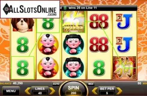 Win Screen 1. Lucky Shih Tzu from Spin Games