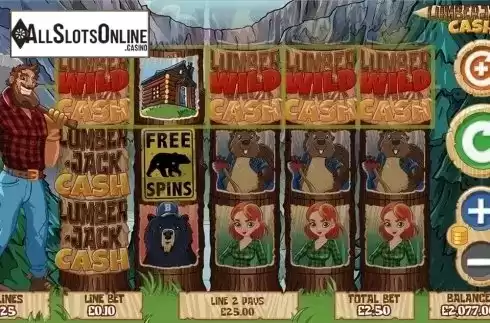 Win Screen 2. Lumberjack Cash from Mutuel Play