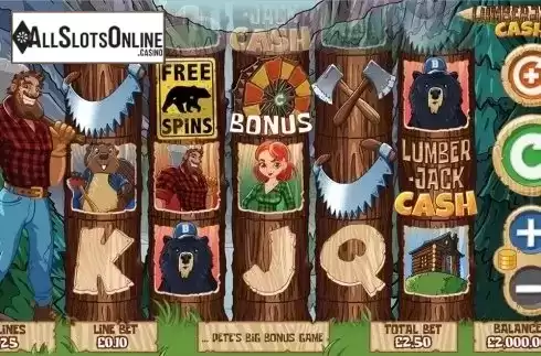 Game Workflow screen . Lumberjack Cash from Mutuel Play
