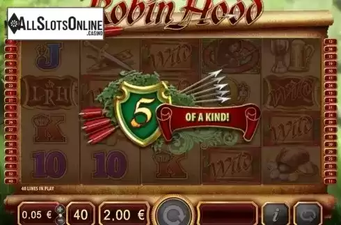 Bonus screen. Lady Robin Hood from Bally