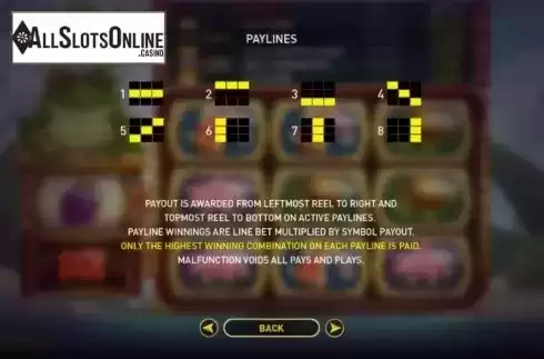 Paylines. Leap Of Fortune from GamePlay