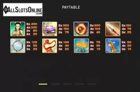 Paytable. Legend Of Nezha from GamePlay