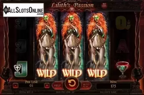 Stacked Wild screen. Lilith's Passion from Spinomenal