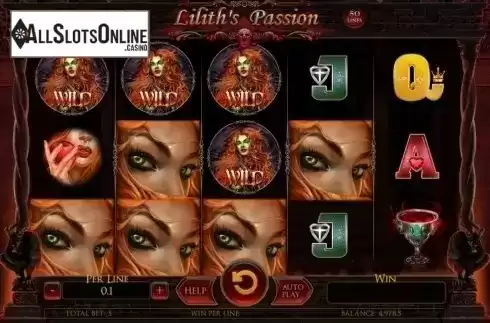 Mystery Symbol screen. Lilith's Passion from Spinomenal
