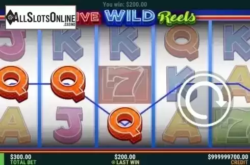 Win Screen. Live Wild Reels from Slot Factory
