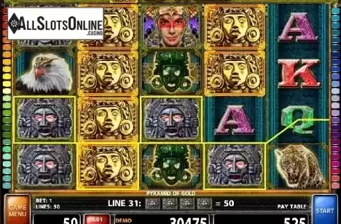 Win screen 1. Pyramid Of Gold from Casino Technology