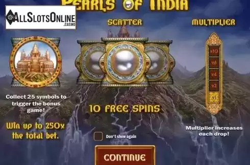 Game features. Pearls of India from Play'n Go