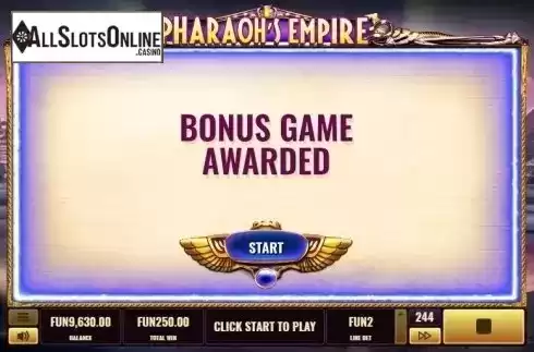 Free Spins Awarded. Pharaoh's Empire from Platipus