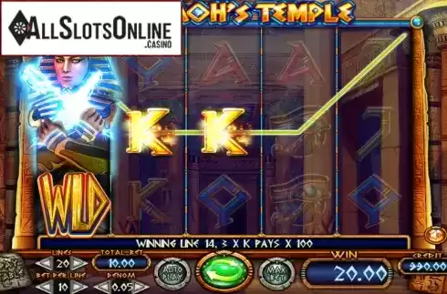 Win Screen. Pharaoh's Temple from Felix Gaming