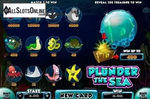 Paytable. Plunder The Sea from Microgaming