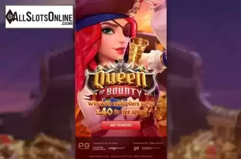 Start Screen. Queen of Bounty from PG Soft