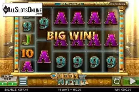 Big Win. Queen of Riches from Big Time Gaming