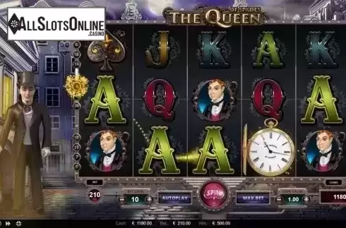 Win screen. Queen of Spades (Thunderspin) from Thunderspin