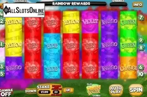 Reel Screen 1. Rainbow Rewards from CR Games