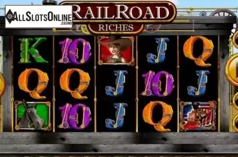 Reel screen. Railroad Riches from CORE Gaming