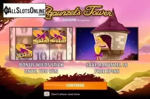 Game features. Rapunzel's Tower from Quickspin