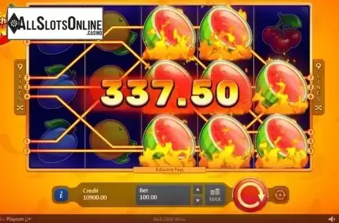 Win Screen 1. Red Chilli Wins from Playson