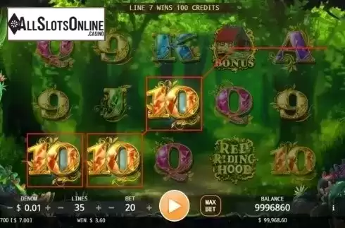 Win screen. Red Riding Hood (KA Gaming) from KA Gaming