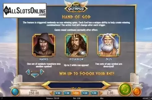 Free Spins Chose. Rise Of Olympus from Play'n Go