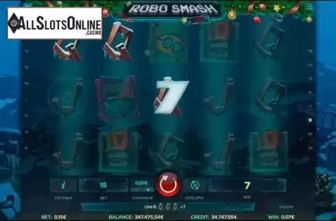 Screen2. Robo Smash Xmas from iSoftBet