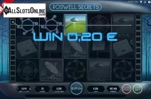 Wild win screen. Roswell Secrets from Capecod Gaming