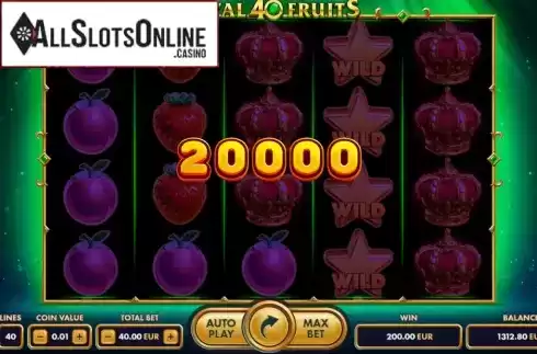 Win Screen 1. Royal Fruits 40 from NetGame
