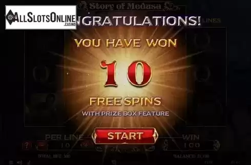 Free Spins 1. Story Of Medusa from Spinomenal