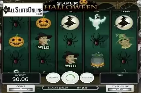 Reel screen. Super Halloween from Concept Gaming