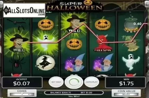 Win screen. Super Halloween from Concept Gaming
