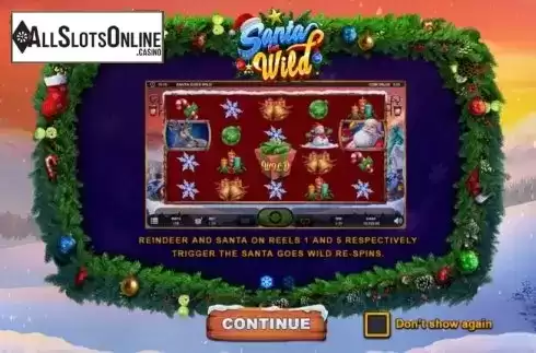 Start Screen. Santa Goes Wild from Plank Gaming