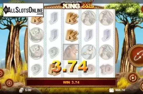 Win Screen. Savanna King XL from Genesis
