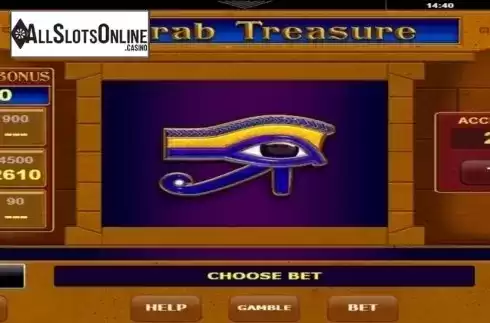 Win Screen. Scarab Treasure from Amatic Industries