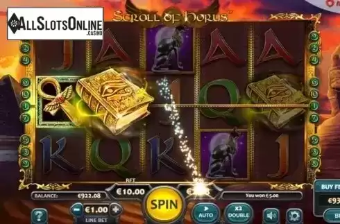 Win Screen 3. Scroll of Horus from Nucleus Gaming