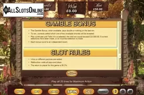 Gamble Bonus. Secret Garden 2 from Eyecon