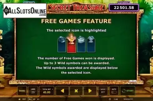 Game Rules 3. Secret Treasure from Greentube