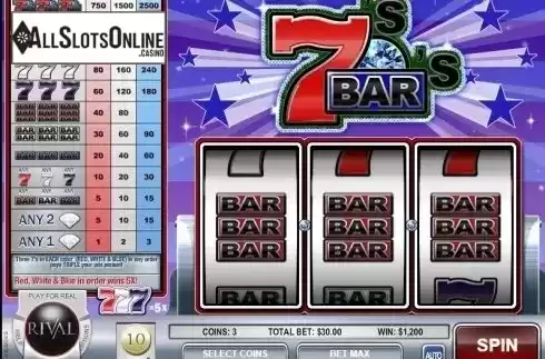 Win Screen 3. Sevens and Bars from Rival Gaming