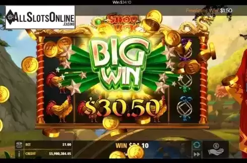 Big Win Free Spins screen