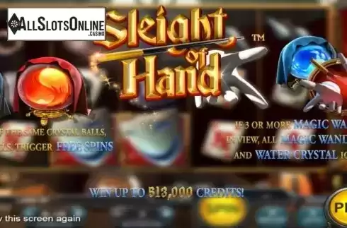 Start Screen. Sleight of Hand from Nucleus Gaming