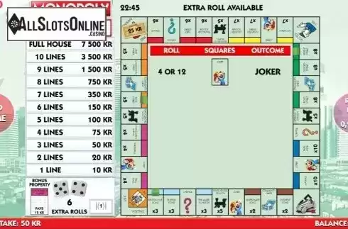Game Screen 4. Slingo Monopoly from Slingo Originals