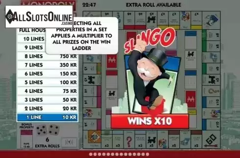 Game Rules 3. Slingo Monopoly from Slingo Originals
