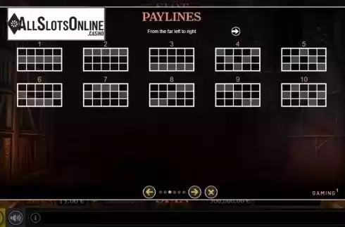 Paylines. Slot Of Madness from GAMING1