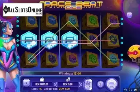 Win screen. Space Beat Dice from Mancala Gaming