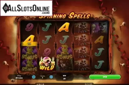 Win Screen 2. Spinning Spells from Roxor Gaming