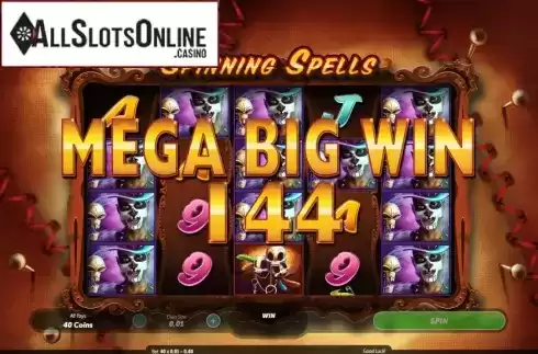 Mega Big Win. Spinning Spells from Roxor Gaming