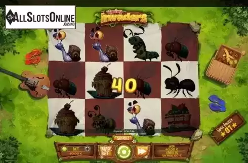 Win Screen 1. Spring Invaders from Spinmatic